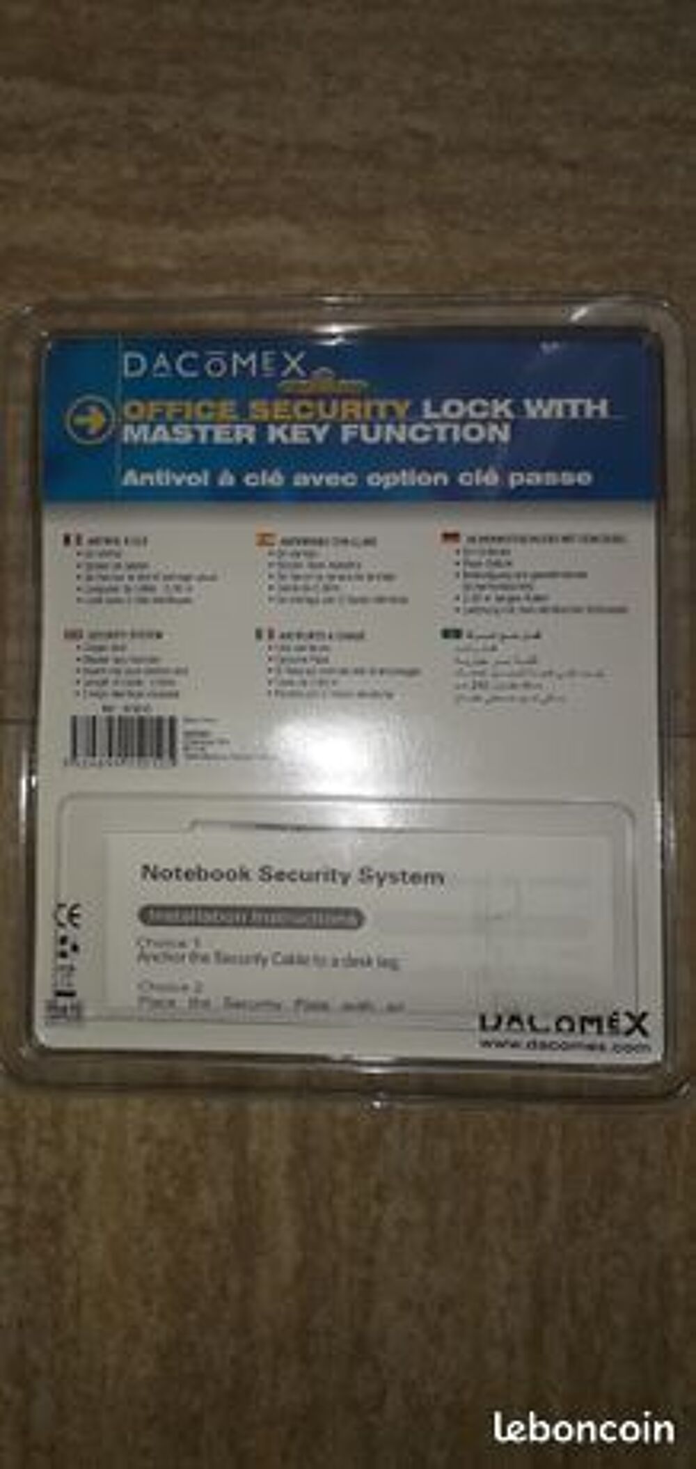 C&acirc;ble antivol informatique dacomex neuf Matériel informatique