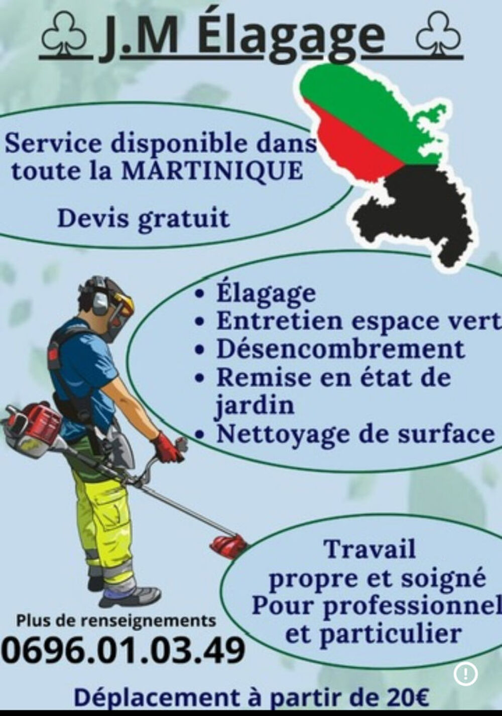   Bonjour J offre mes services d entretien d espaces vert etc  
