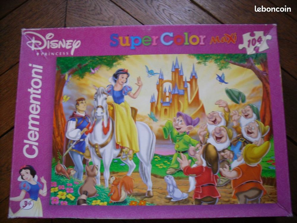 puzzle Disney Blanche Neige 104 pi&egrave;ces + princesses 60pi&egrave;ces Jeux / jouets