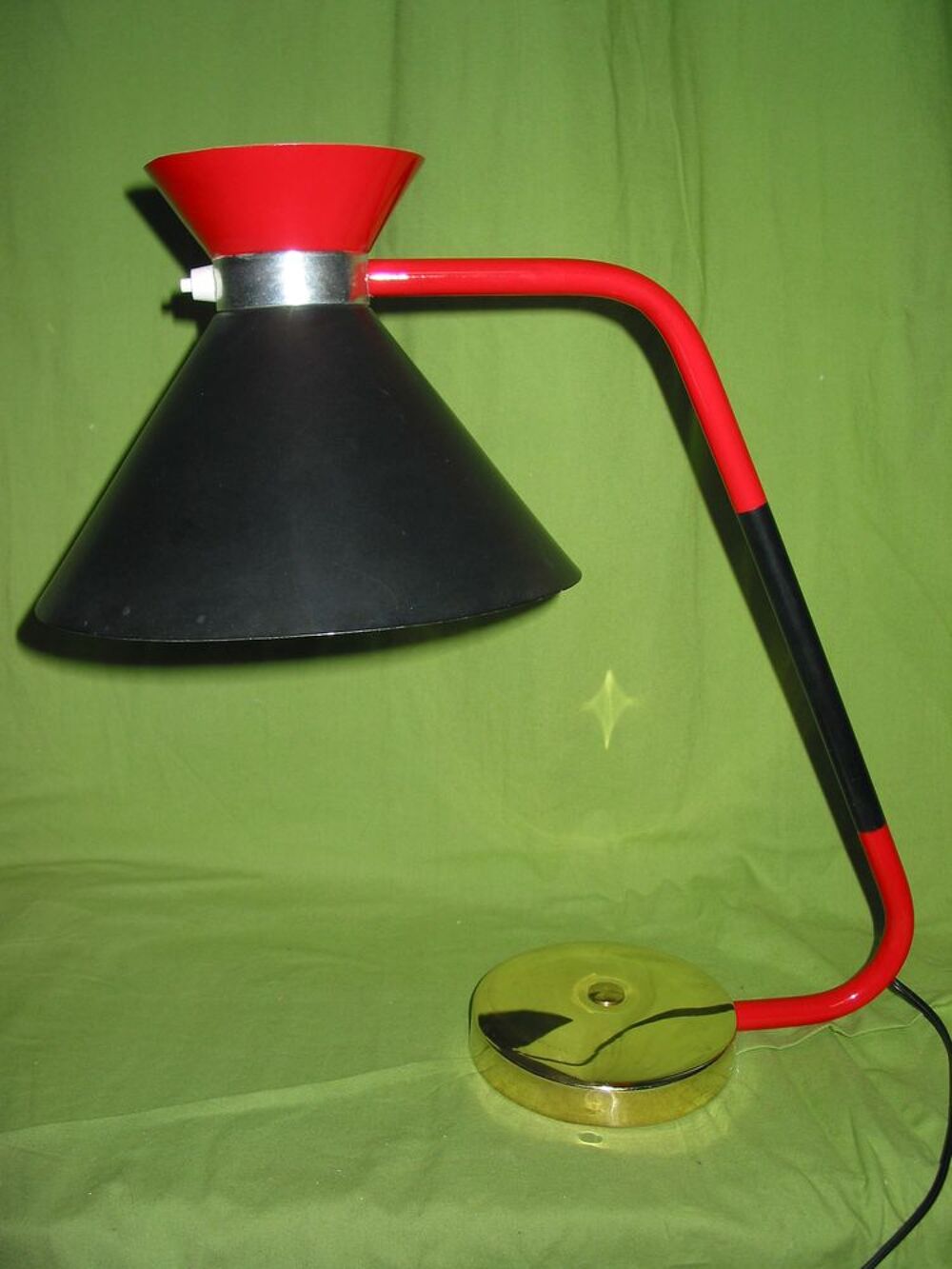 LAMPE JUMO 450 vintage ABAT-JOUR DIABOLO GUARICHE EN 1950 ST Décoration