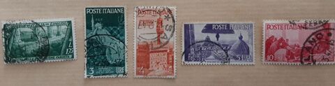 5 timbres à collection  ITALIE 1 Pontoise (95)