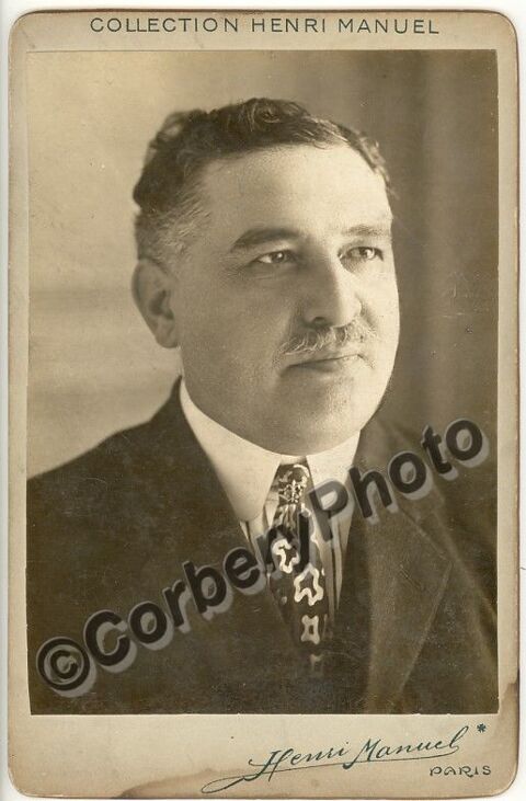Portrait Léon Daudet Photographie Henri Manuel Paris ca1920 0 Loches (37)