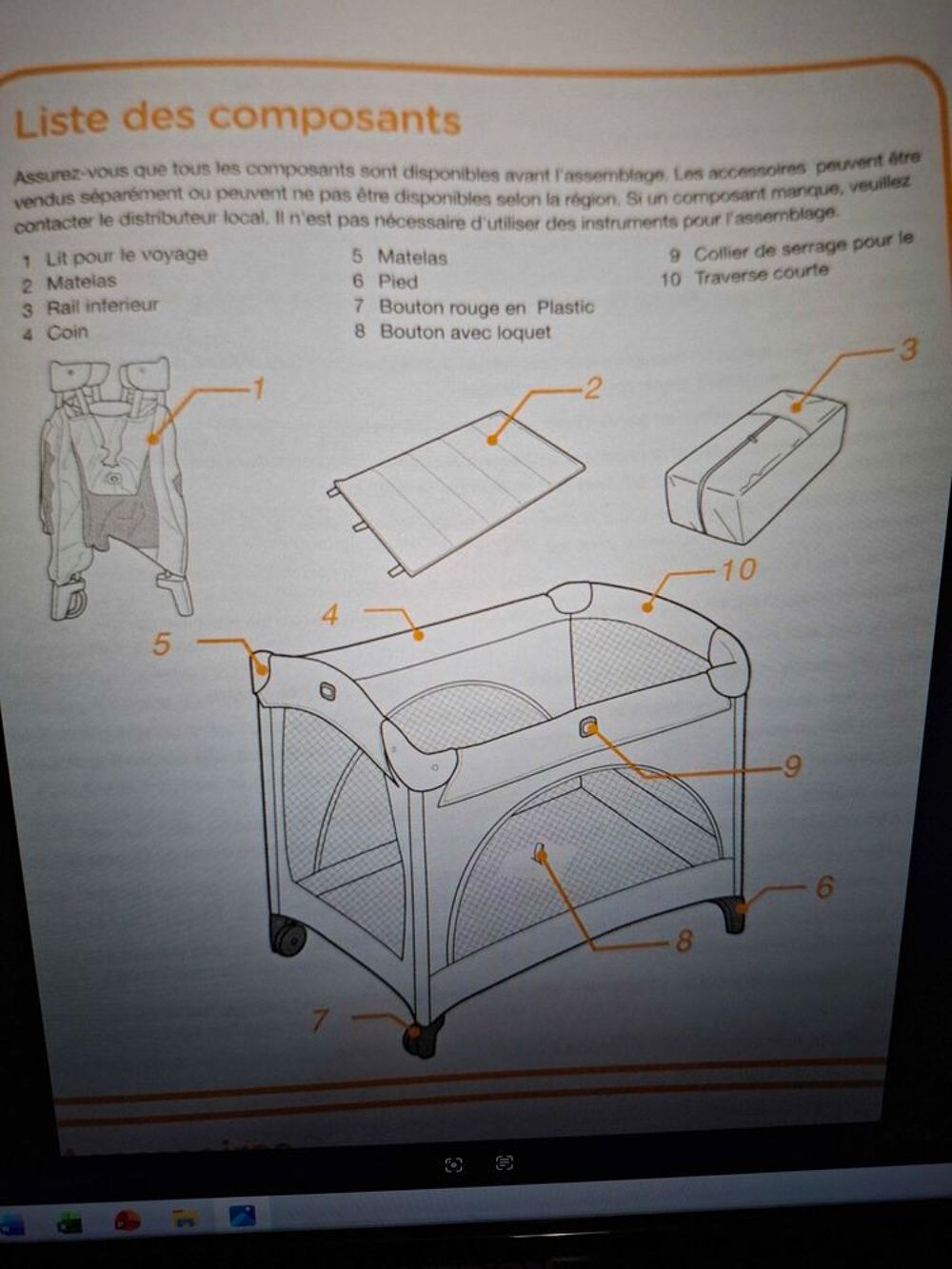 lit pliable pour b&eacute;b&eacute; Mobilier enfants