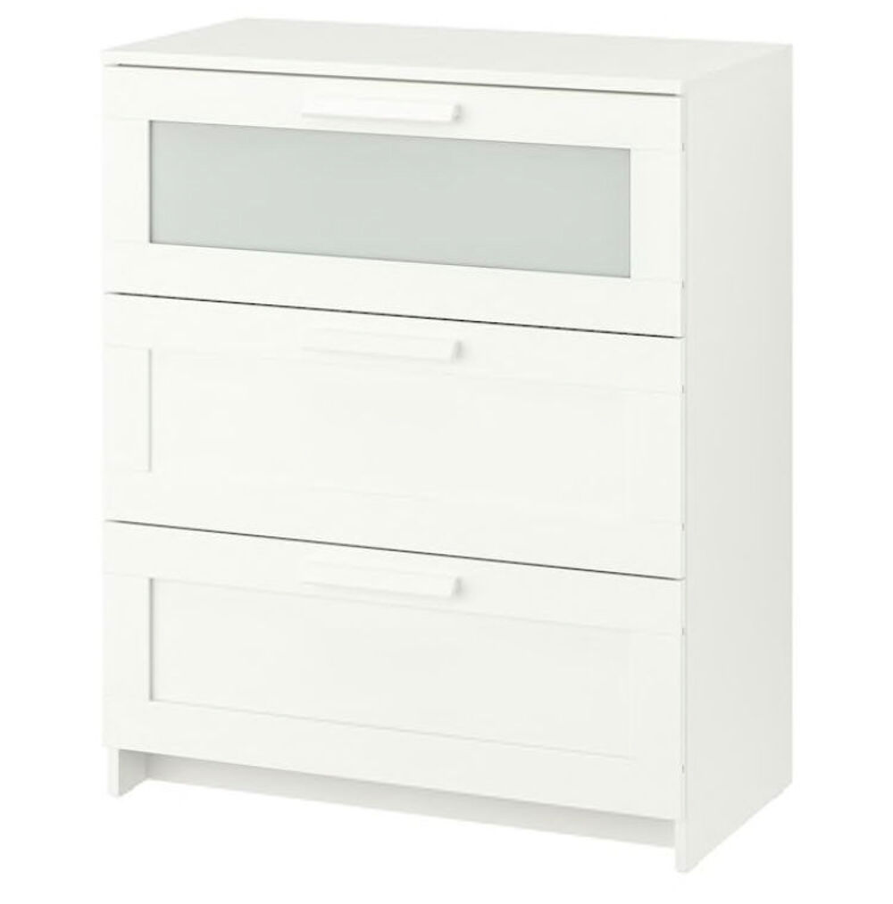 Commode BRIMNES blanche 3 tiroirs Meubles
