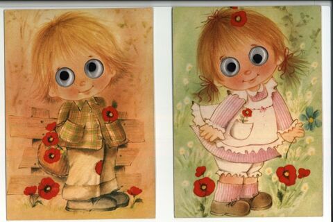 Lot de 2 cartes postales  garçon et fille
5 Septèmes-les-Vallons (13)