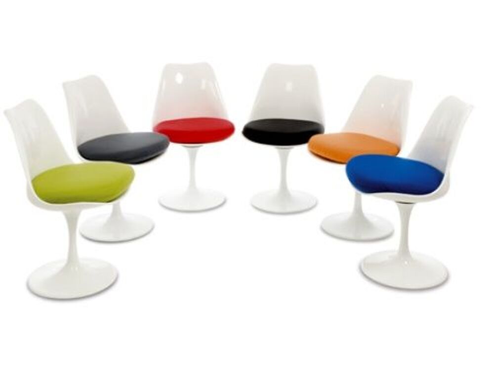 Chaise design tulip saarinen brillante coussin hauteur 5 cm Meubles