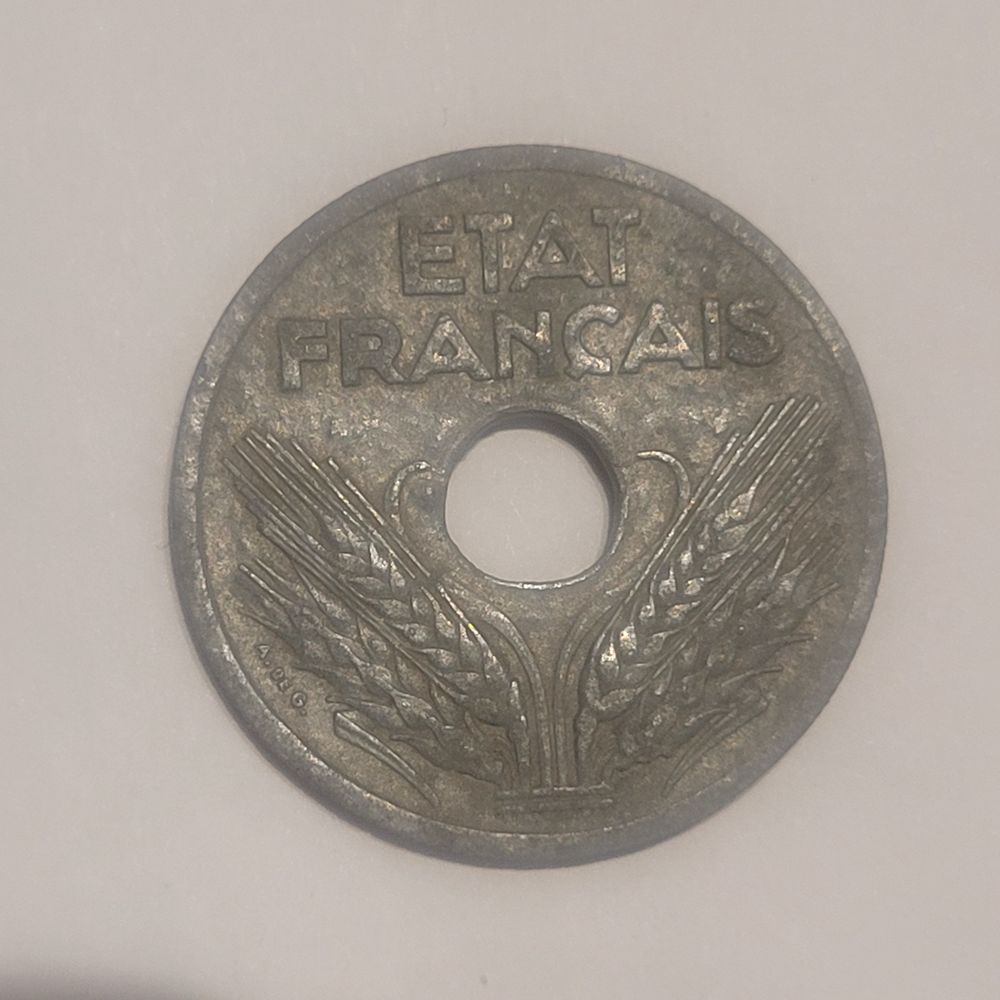 RARES PI&Egrave;CES 1941 1 FRANC 1941 / 20 CENTIMES 