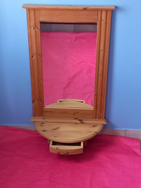 Miroir et son support murale en pin 30 Lorrez-le-Bocage-Pr�aux (77)