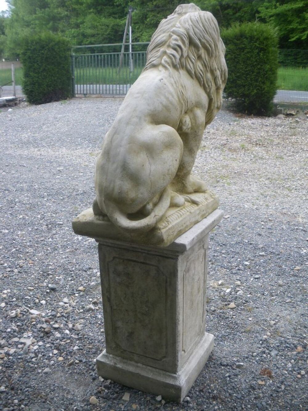 Statue,Lion en pierre reconstitu&eacute;e GM Dcoration