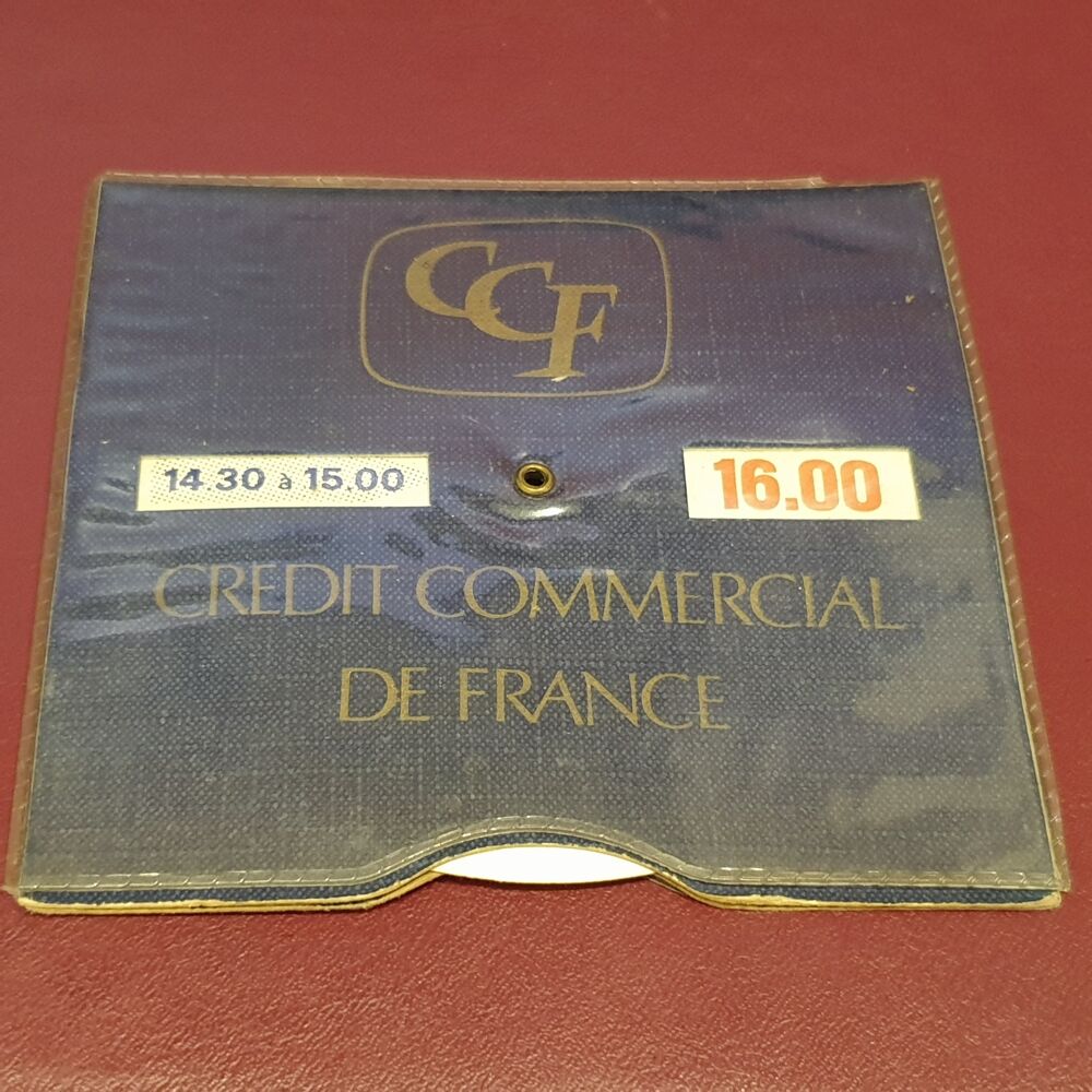 Disque Stationnement ancien mod&egrave;le Publicit&eacute; CCF Collection 