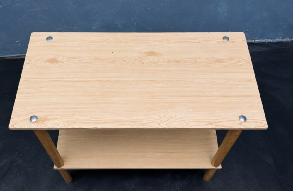 Table d'appoint / bout de canap&eacute; bois clair 2 plateaux Meubles