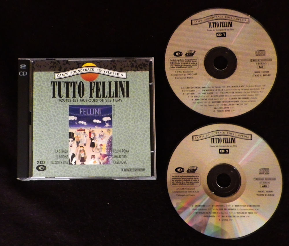 2 CD - TUTTO FELLINI - Musiques de films CD et vinyles