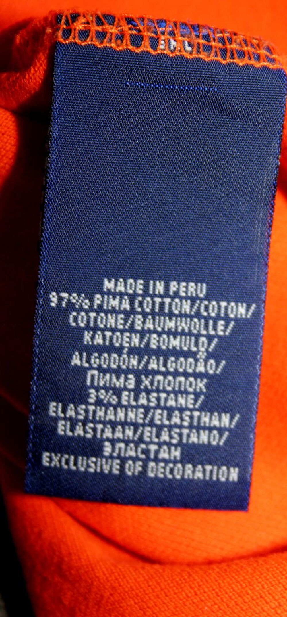 Polo orange RALPH LAUREN T.M ou T.38 Vêtements