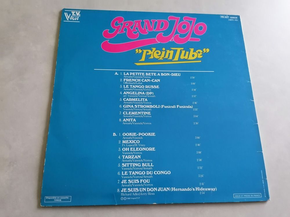 33 T Grand Jojo CD et vinyles