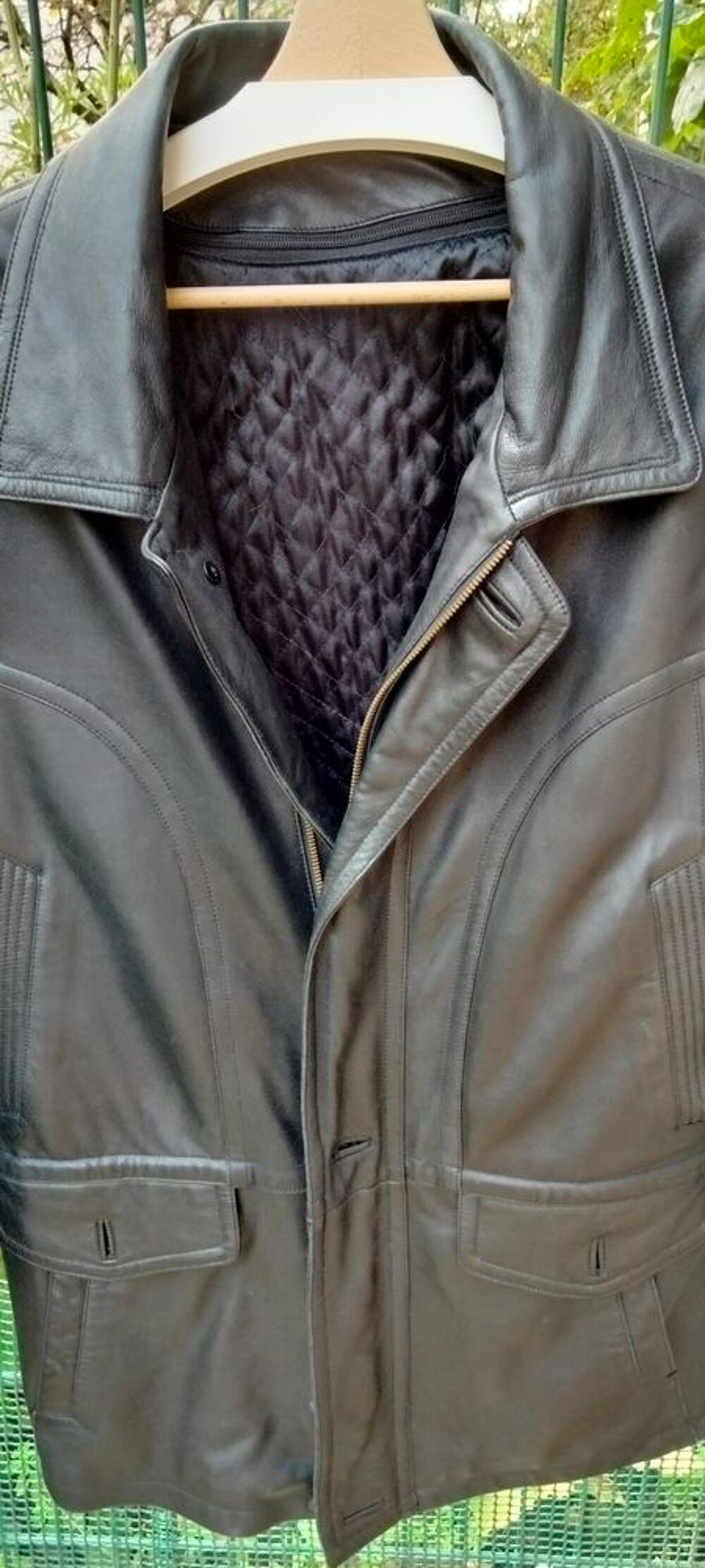 Parka cuir Homme agneau Vêtements
