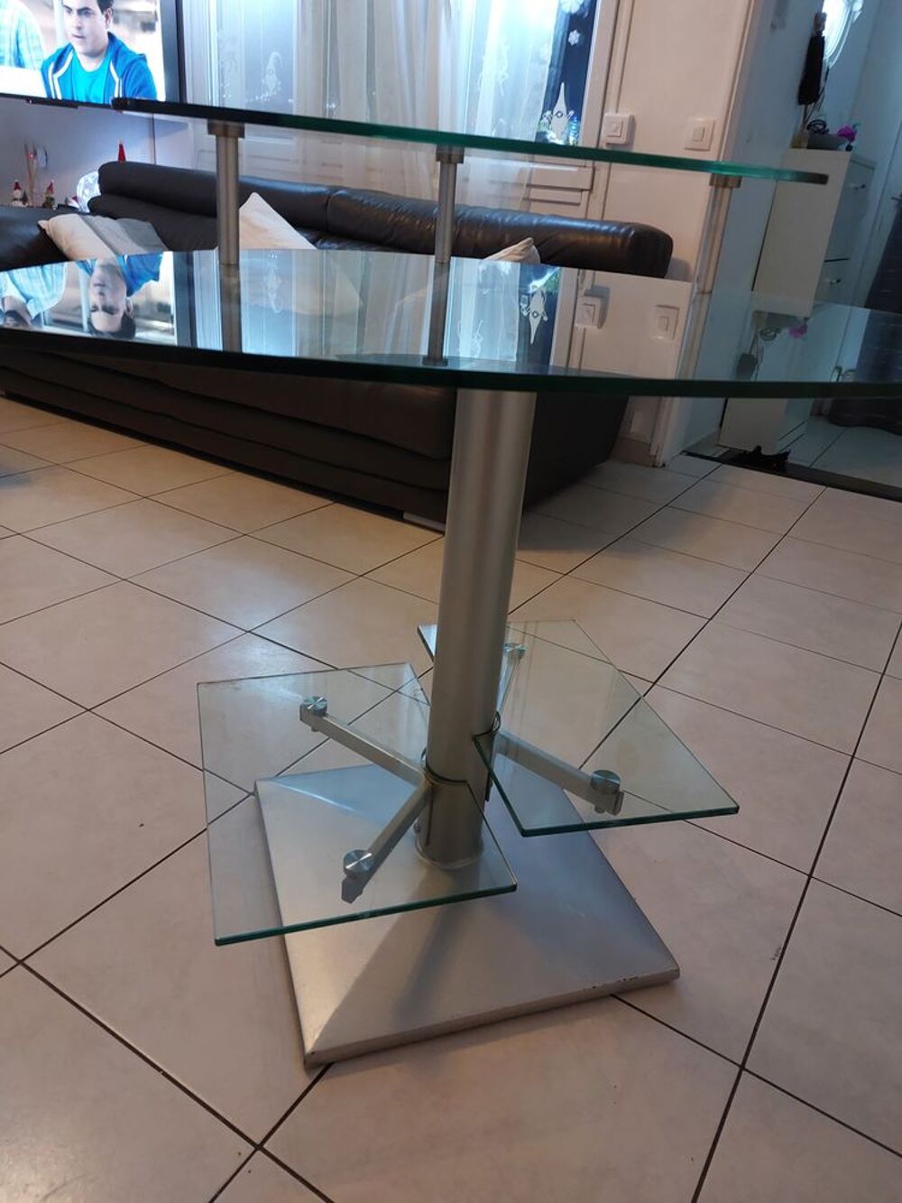 Meuble PC en verre Meubles