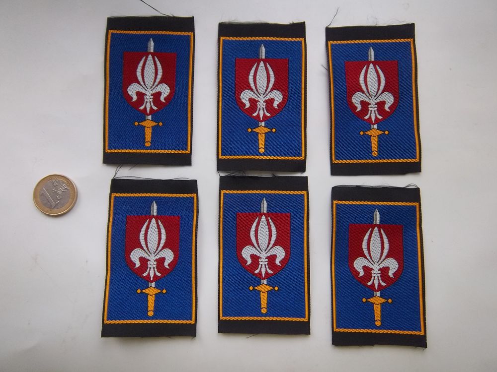 lot de 6 &eacute;cussons insigne tissu patch CMD LILLE COMMANDEMENT 