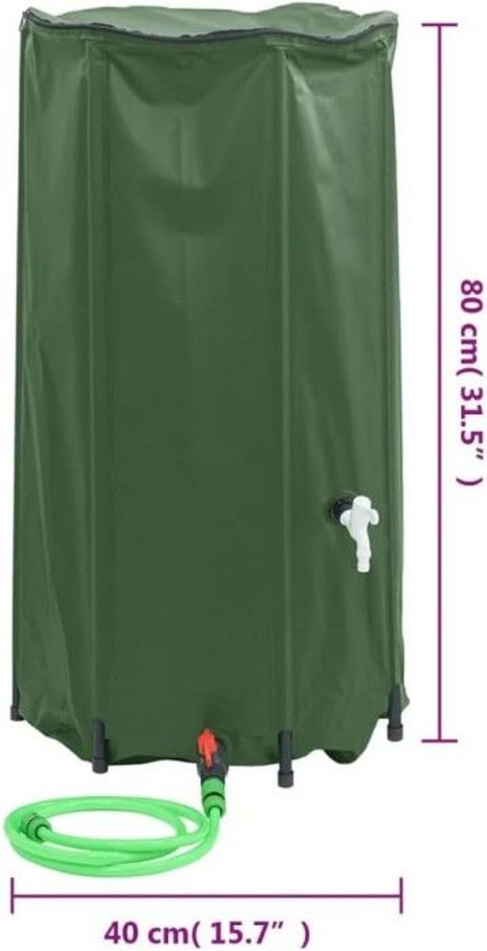 R&eacute;servoir d'eau vidaXL avec robinet pliable 100 L Jardin