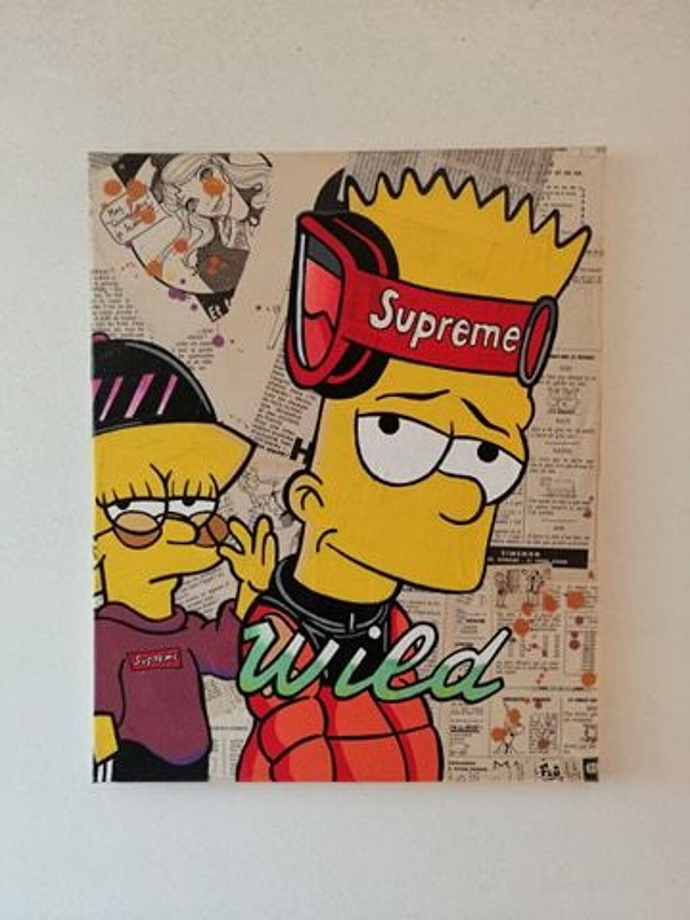 Toile POP'Art Simpson Supreme Dcoration