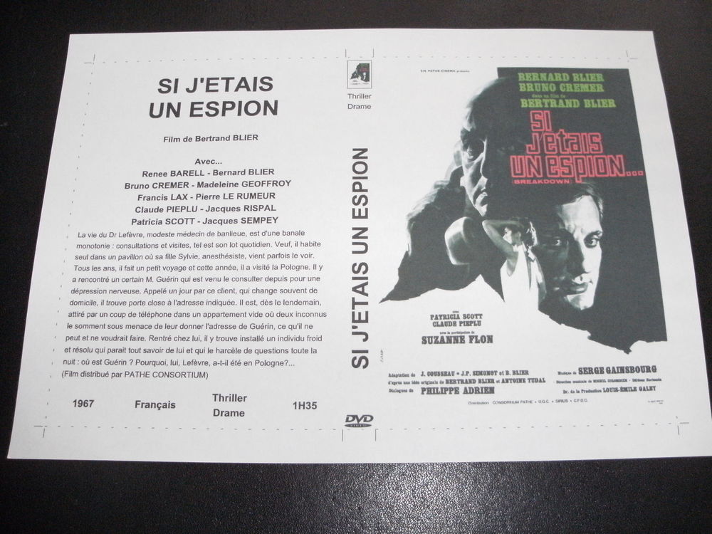 Film : " Si j'etais un espion " DVD et blu-ray