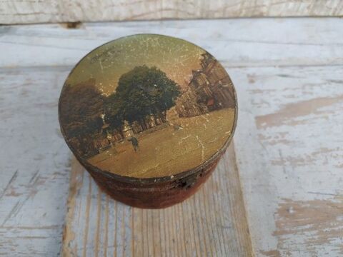 Ancienne Boite Rondin Bois Souvenir de Bergerac  29 Loches (37)