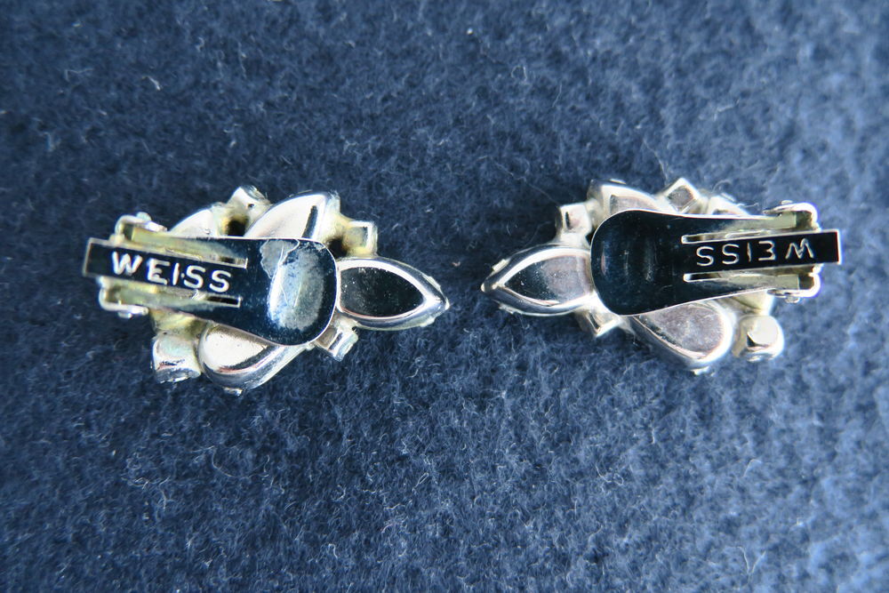Boucles d'oreilles Clips vintage Weiss NY Bijoux et montres