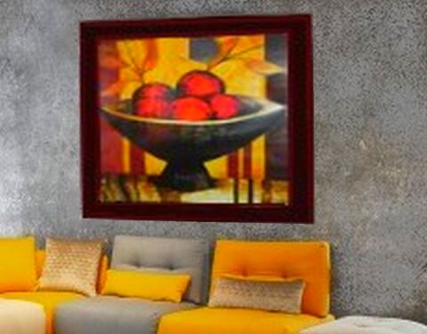 TARN - Tableau nature morte , coupe de fruits, 1.06 x 1.06 m 18 Albi (81)