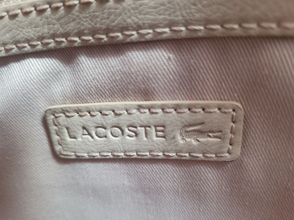 Sac shopping LACOSTE Blanc en Bon Etat g&eacute;n&eacute;ral Maroquinerie