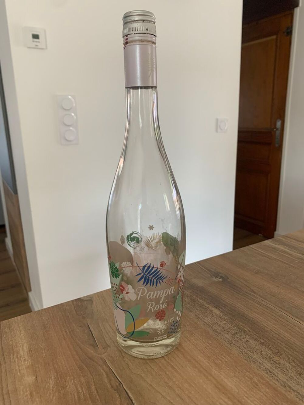 Bouteille de vin d&eacute;corative " Pampa ros&eacute; " Décoration
