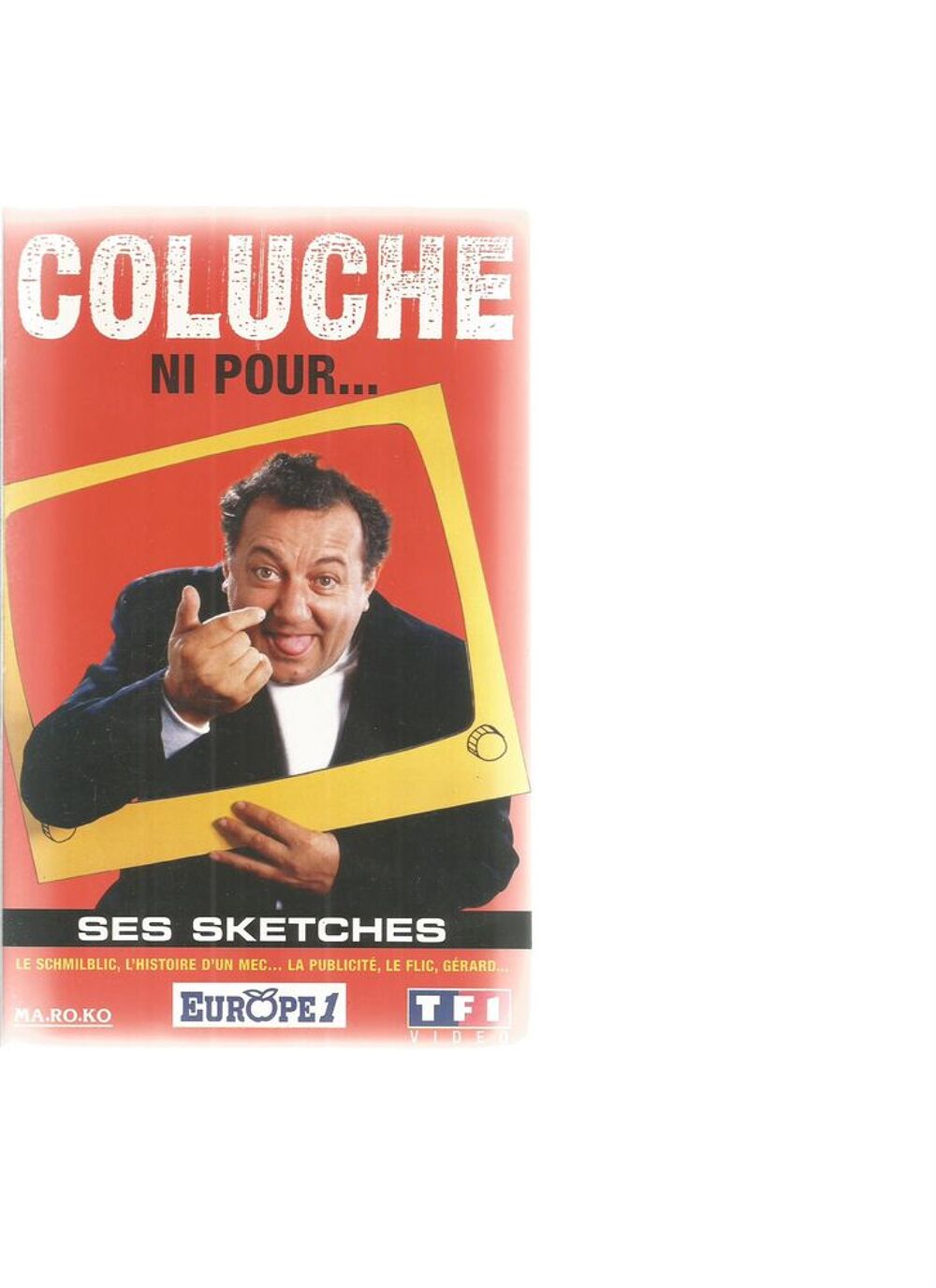 Coluche - ni pour - cassette vhs - livraison possible 