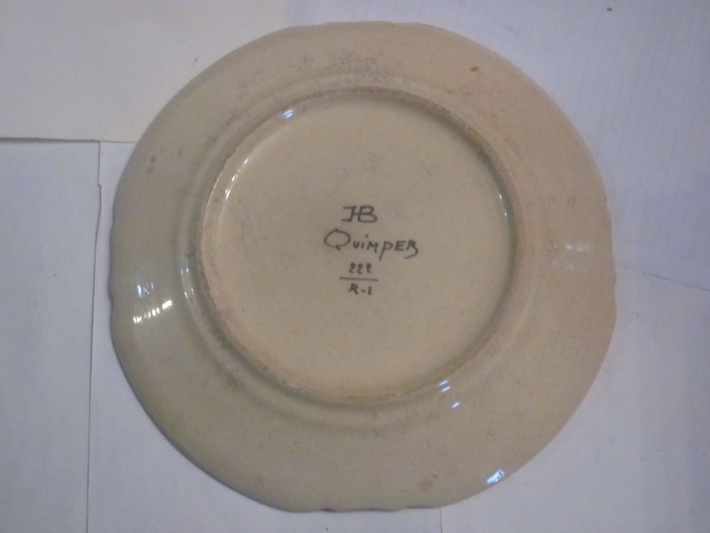 assiette HB QUIMPER breton 
