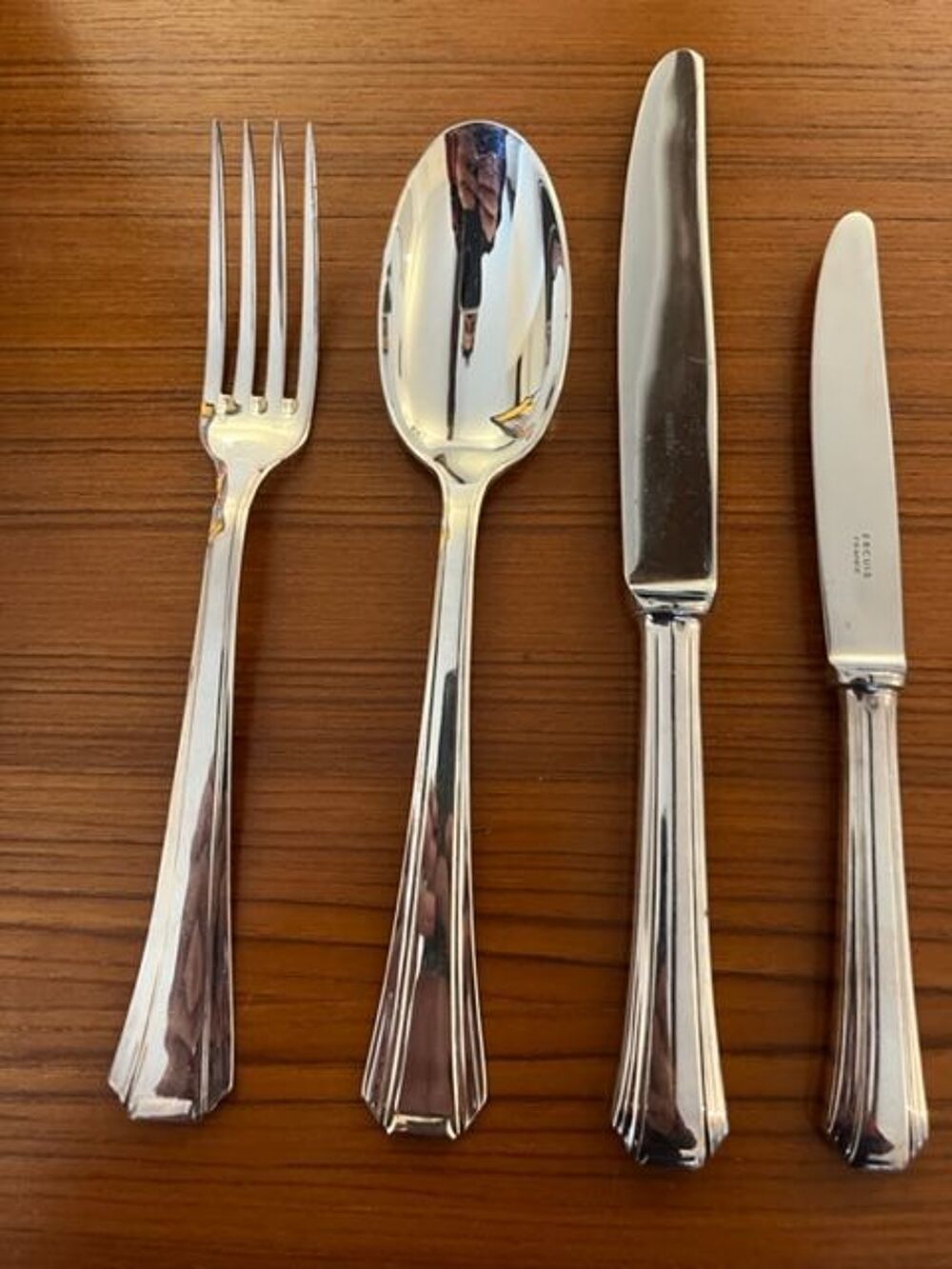 M&eacute;nag&egrave;re ERCUIS m&eacute;tal argent&eacute; Art d&eacute;co Dcoration