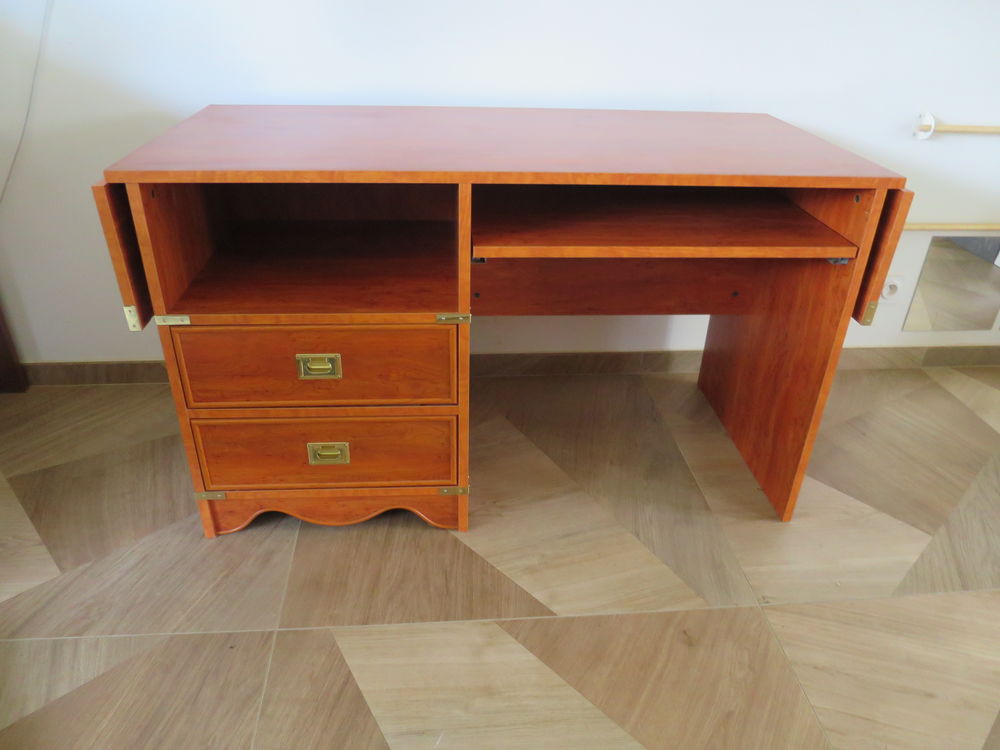Bureau Gautier-large plateau &agrave; rabats-2 tiroirs Meubles