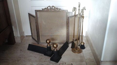 Serviteur de chemin�e, pare-feu et chenets 25 Angers (49)