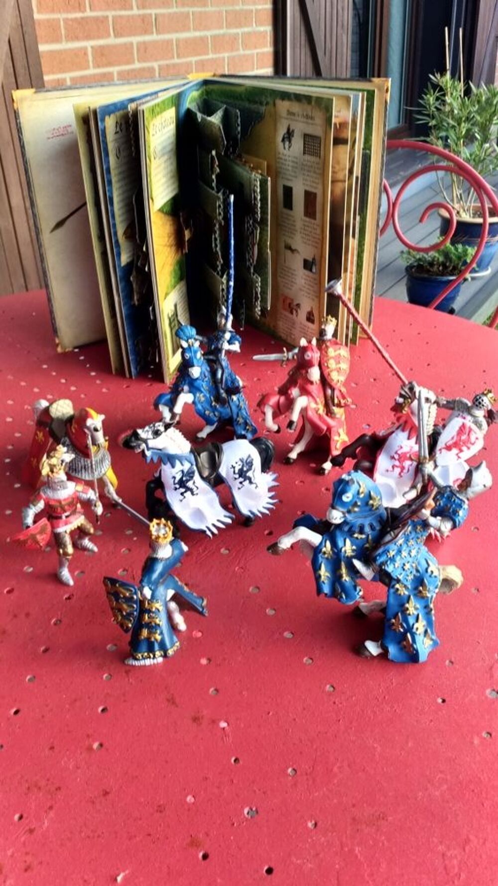 6 chevaliers papo avec montures et livre 3D Jeux / jouets