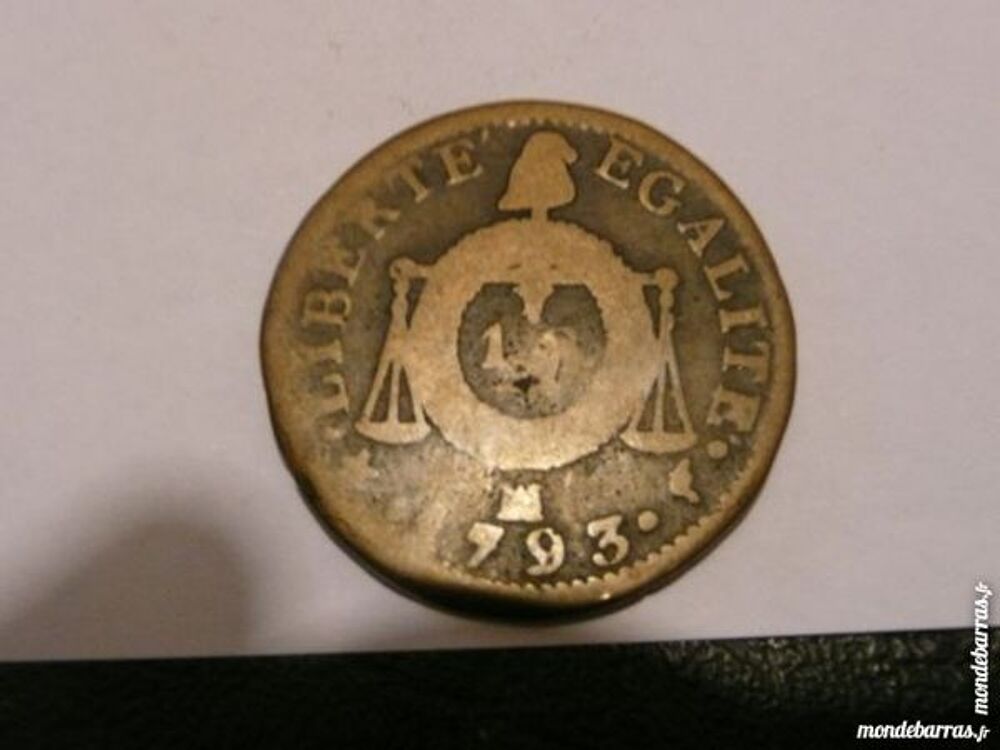 Pi&egrave;ce 1 Sol Aux Balances 1793 MA l'an II 