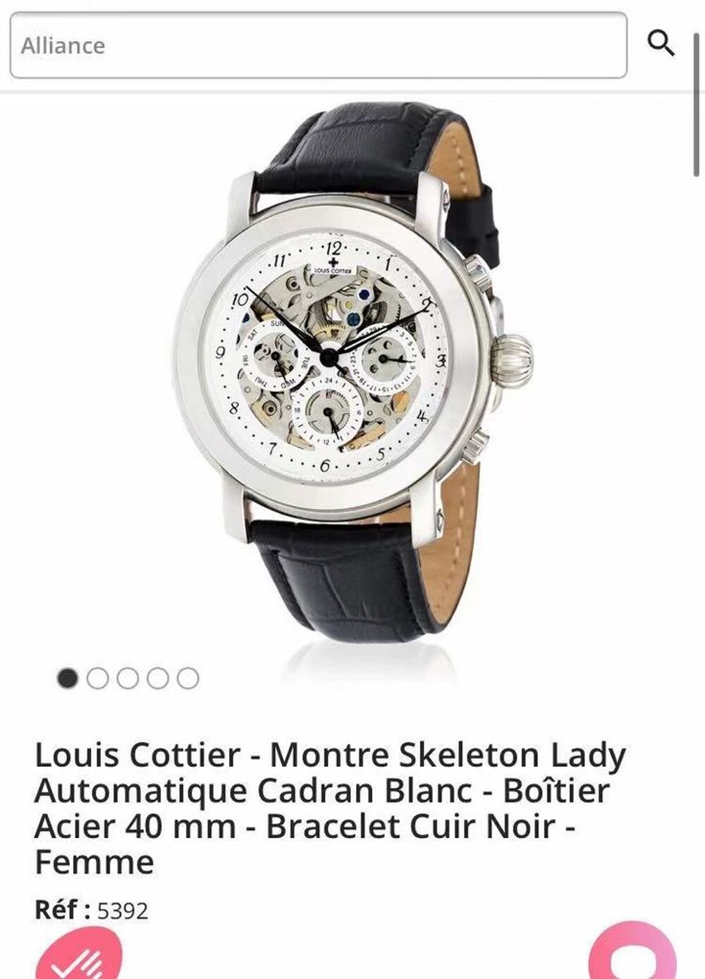 Montre louis cottier femme top