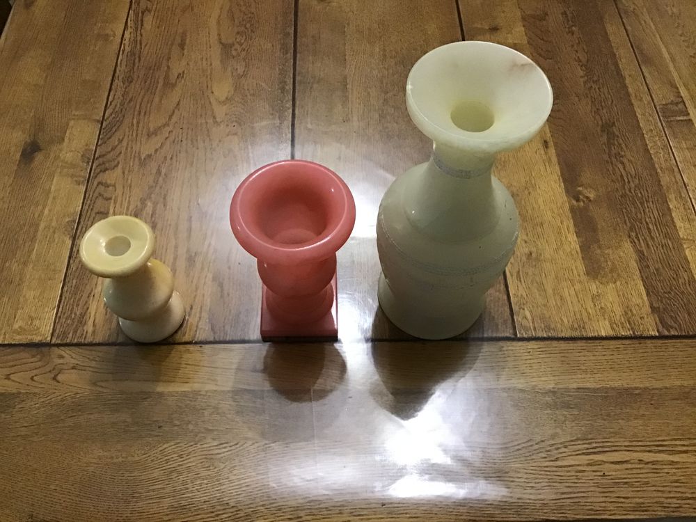 3 superbes vases en alb&acirc;tre Dcoration