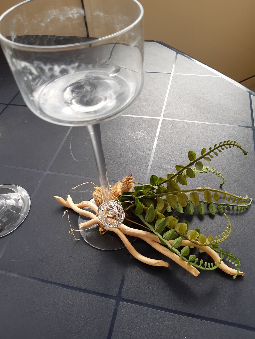 Verre Kir Royal + Grav&eacute; + divers... Décoration