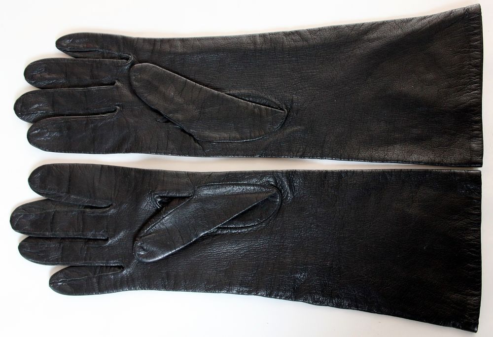 Gants cuir noir HERMES T. 7 1/2 Maroquinerie