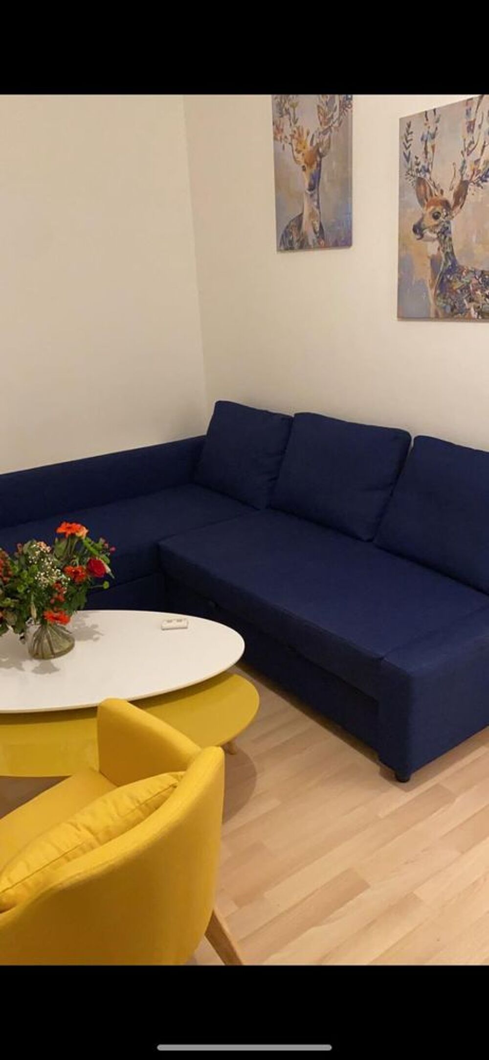 Canap&eacute; d'angle bleu Ikea Meubles