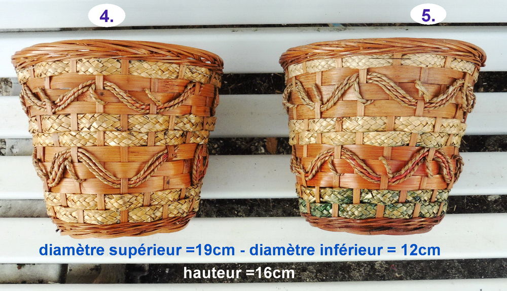 Paniers en osier - 1€ &agrave; 3€ Décoration