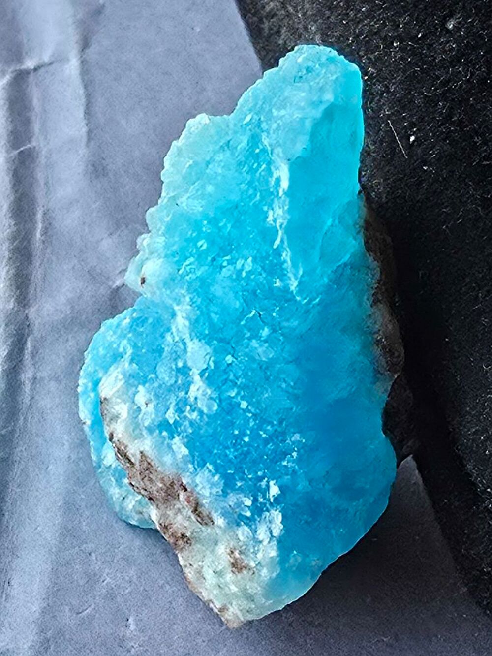 H&eacute;mimorphite Cristallis&eacute;e Bleue Katanga RDC-Pierre Brute 19g 