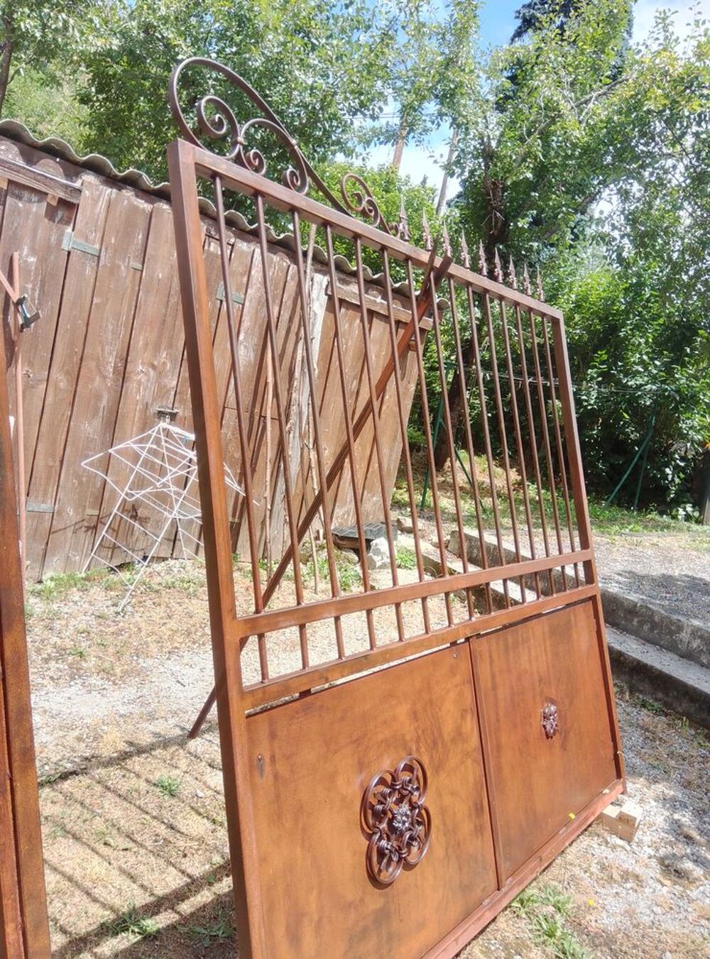 Portail double vantaux m&eacute;tal hauteur 2100 largeur 4000 Bricolage