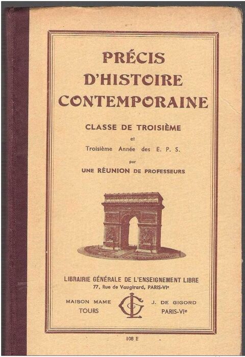 Prcis D'Histoire Contemporaine (classe de troisime) 4 Montauban (82)
