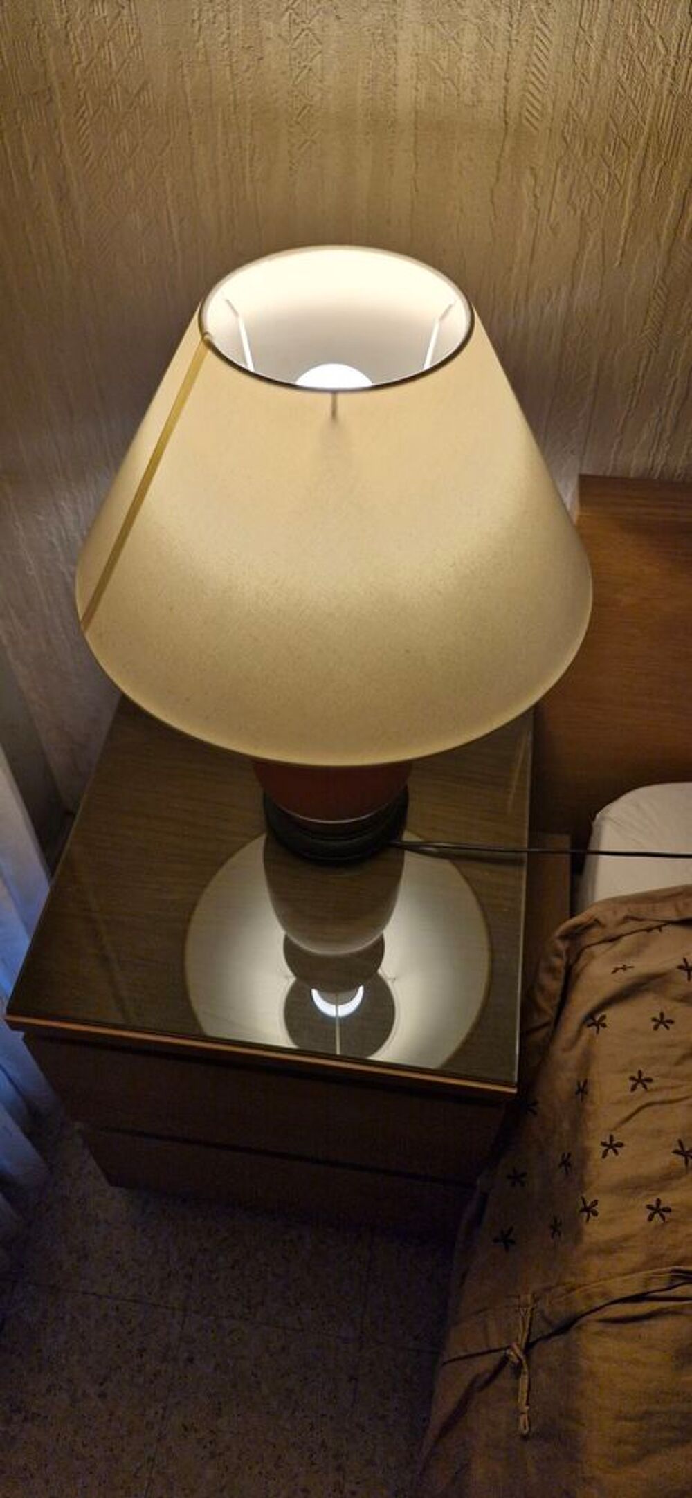Lampe vintage en c&eacute;ramique terracotta ? Ann&eacute;es 70/80 Décoration
