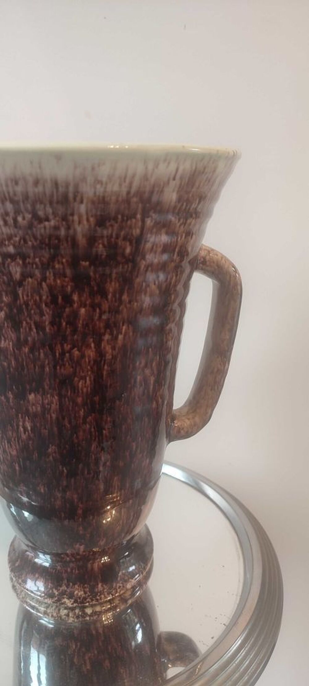 Grand Vase-pichet conique C&eacute;ramique d'Accolay 