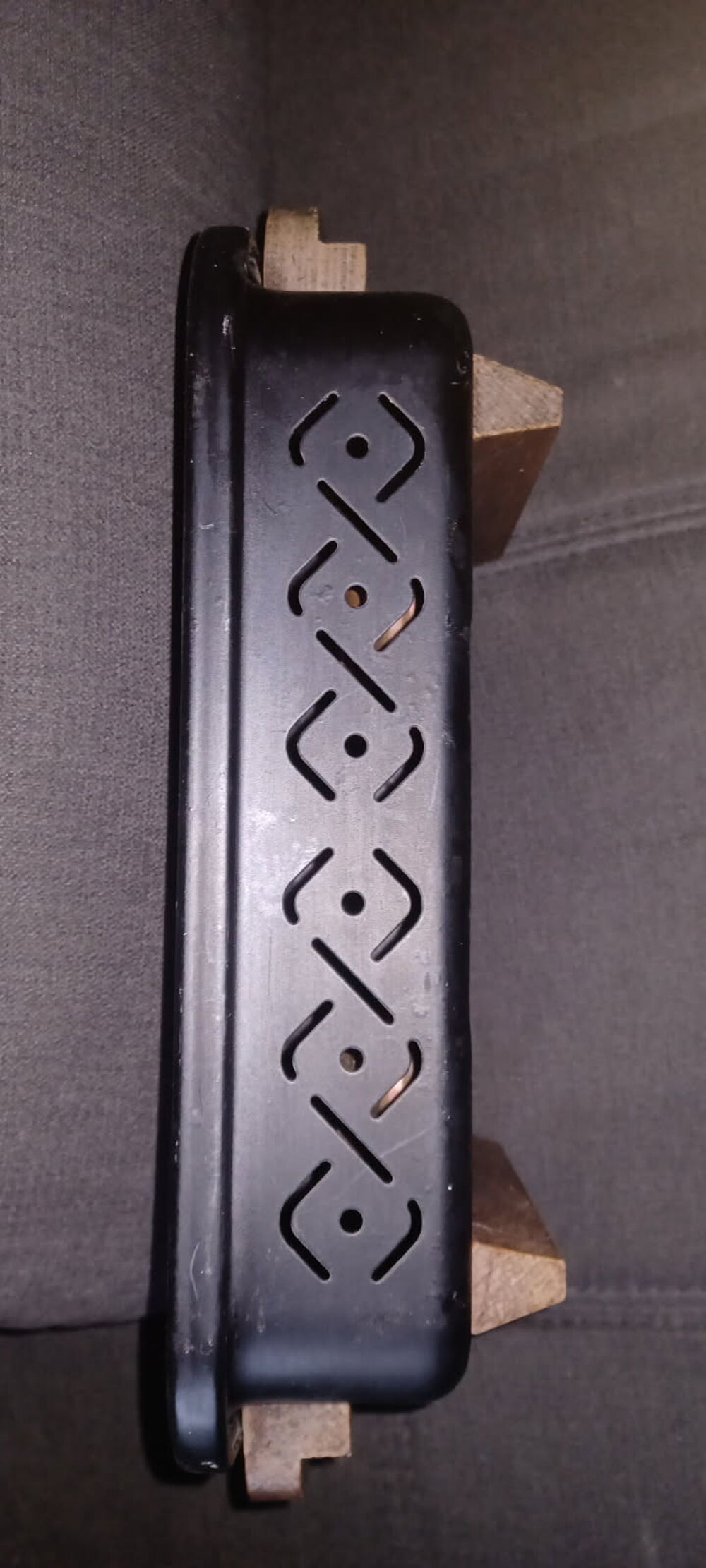 R&eacute;chauff&eacute; plat a bougie en cuivre et support bois Electroménager