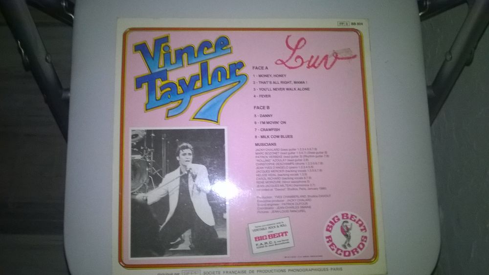 Vinyle Vince Taylor
Big Beat Records BB 804
1980
Excell
CD et vinyles