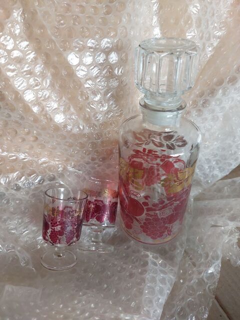 carafe  liqueur et 2 verres 12 Beauquesne (80)